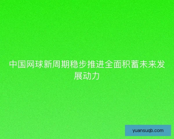 中国网球新周期稳步推进全面积蓄未来发展动力